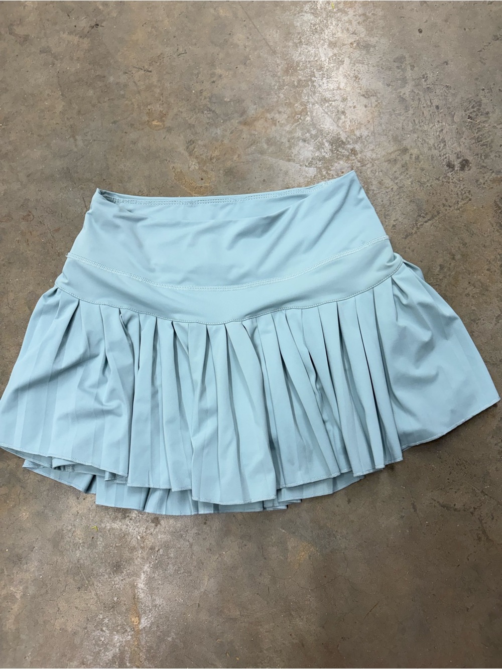 Goldhinge Light Blue Pleated Tennis Skirt Skort Built-in Shorts Womens Medium